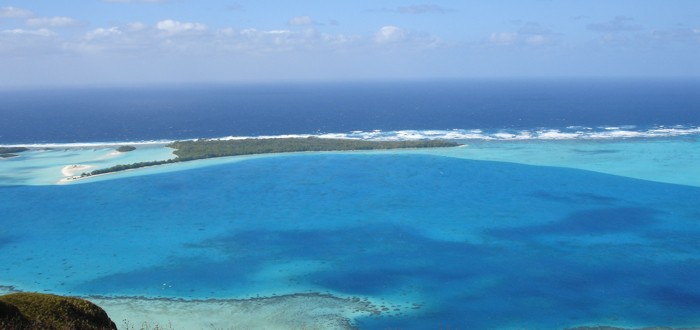 Thousand shades of blue in the Austral islands
